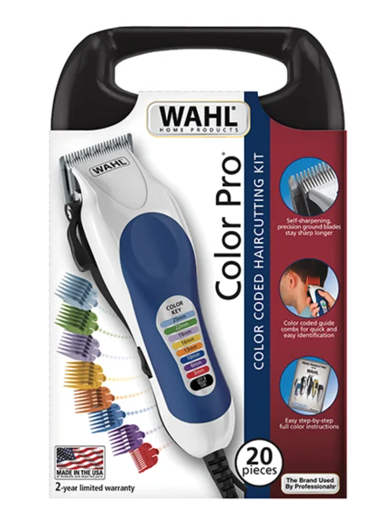 wahl colour pro corded hair clipper kit