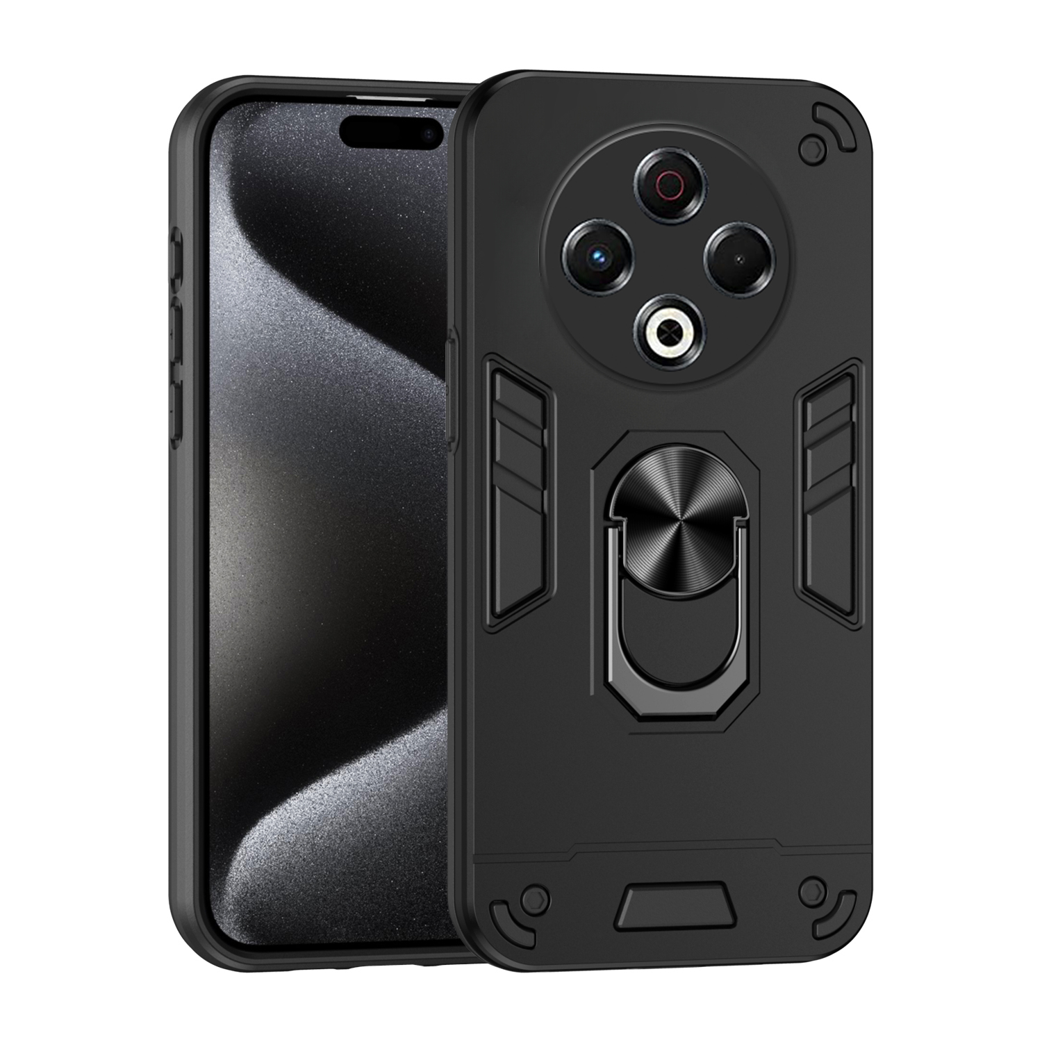 For infinix Hot 50 Pro case Shockproof Armor Stand with Holder Car adsorb Ring Back cover For infinix Hot 50 Pro Back cover Phone Cases. 