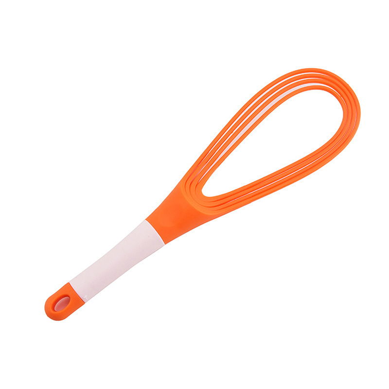 Silicone Folding Whisk,2-in-1 Flat And Balloon Collapsible Twist Whisk Egg  Beater Silicone Rotating For Mixing, Stirling