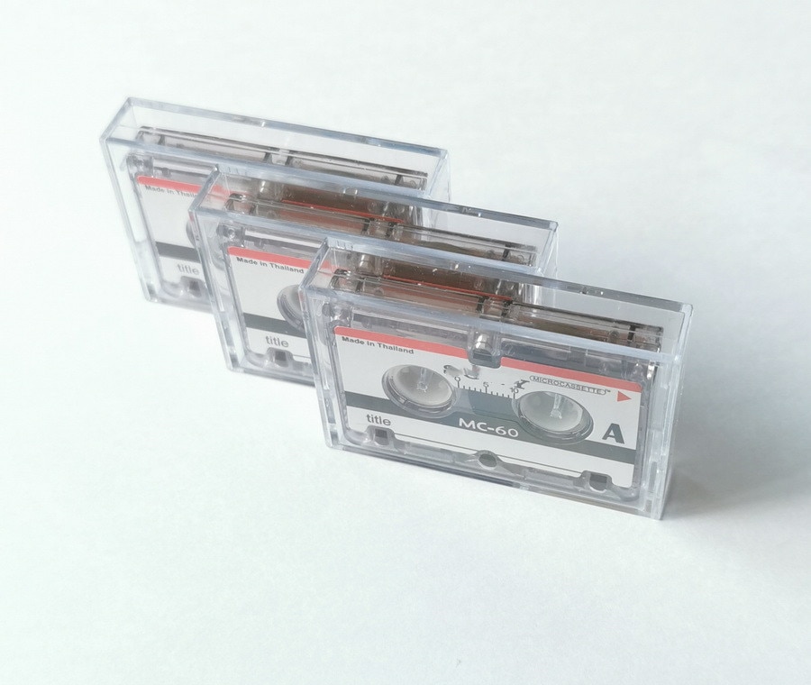 3pcs micro-tape interview tape 60 minutes 3mc-60b mc-60 mc60 microcassette blank cassette tape machine audio