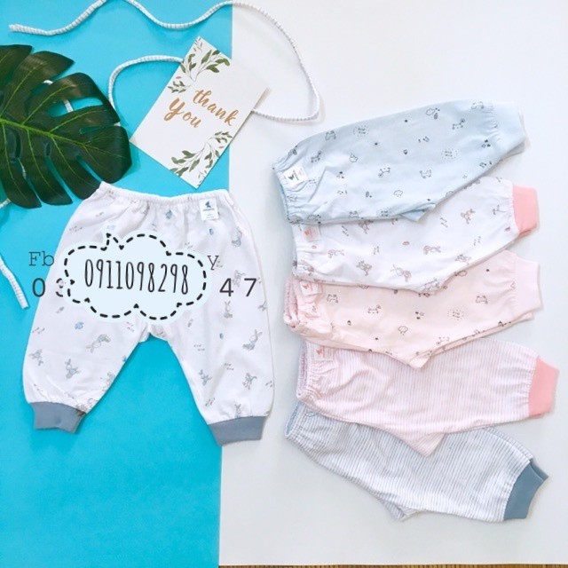 [ MIO mỏng] Quần dài bo gấu MIOMIO (0m-24m) phom rộng