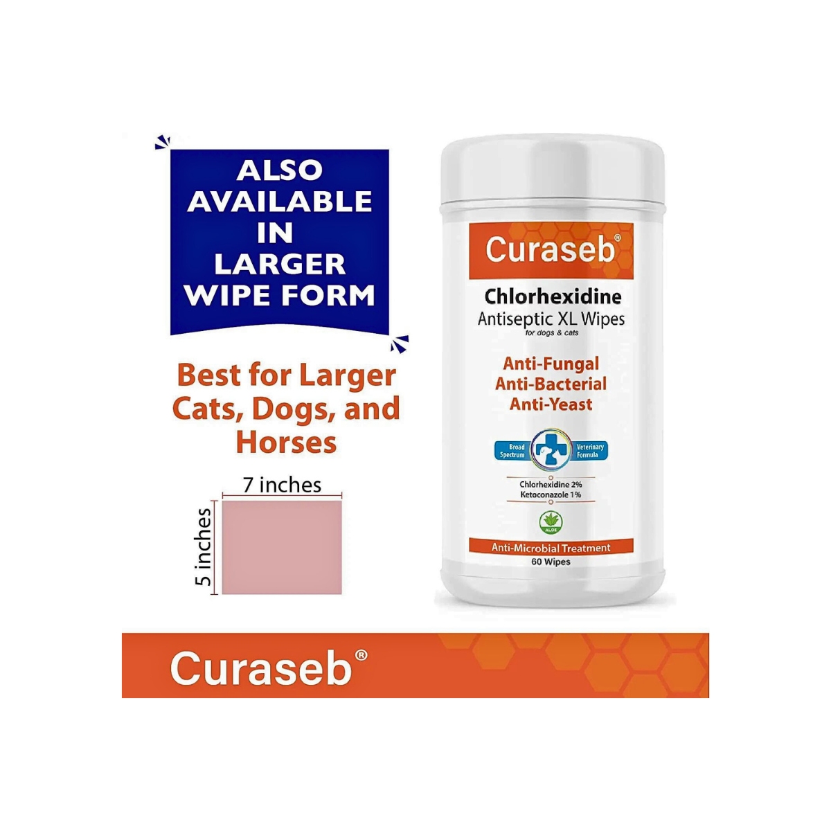 Curaseb 2024 chlorhexidine wipes