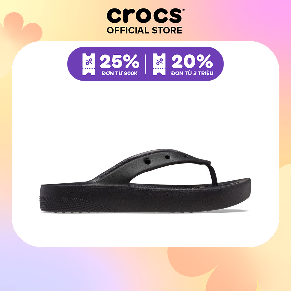 Dép xỏ ngón Nữ Crocs Platform Classic - 207714-001