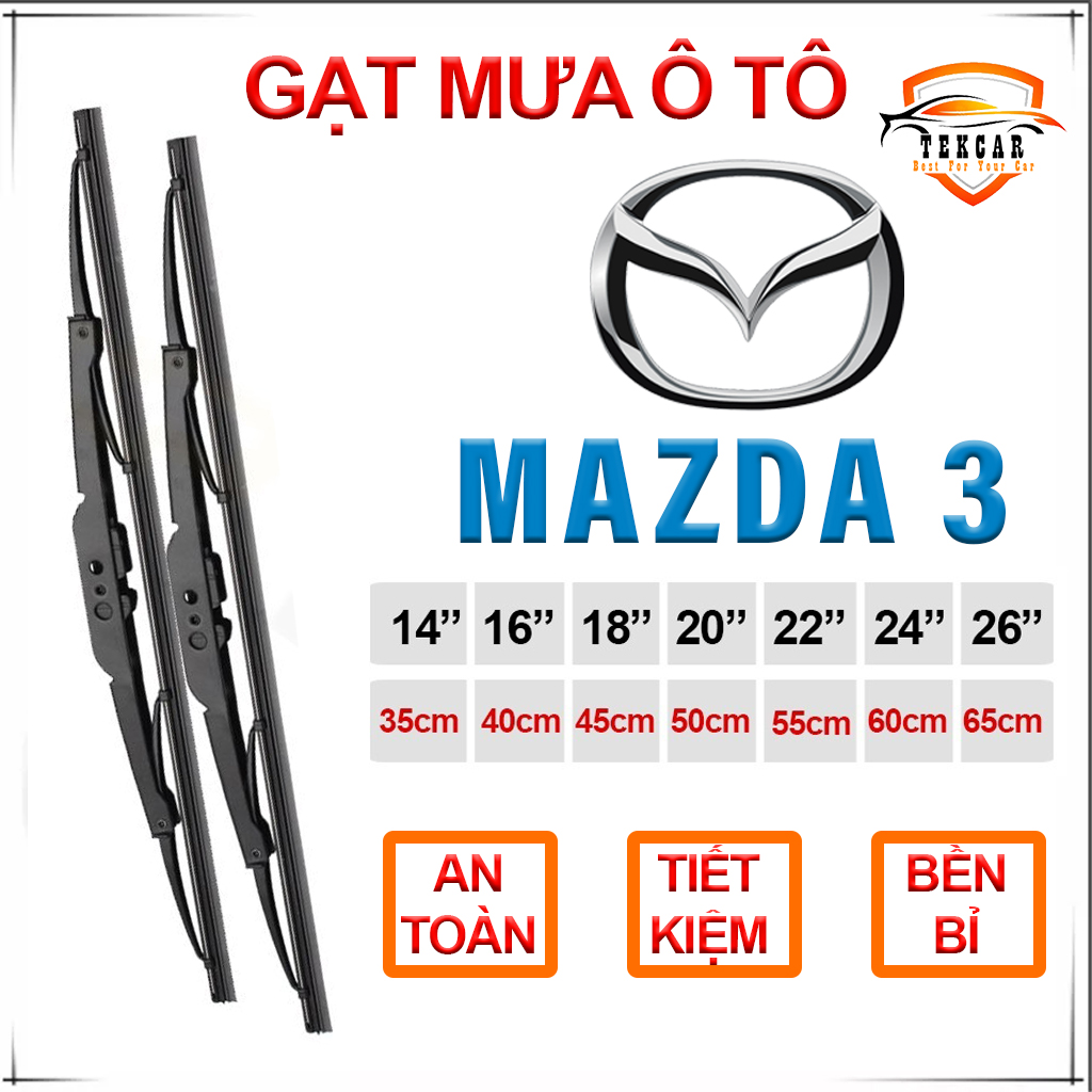 [1 pair-MAZDA3] brushed rainfall automobile car Mazda 3 wipers glass skeleton frame iron blade silicon rain wiper blade Oto car