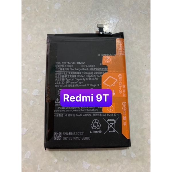 Pin xiaomi redmi 9t/ poco m3/ redmi note 9t 4g - bn62 dung lượng 6000mah zin