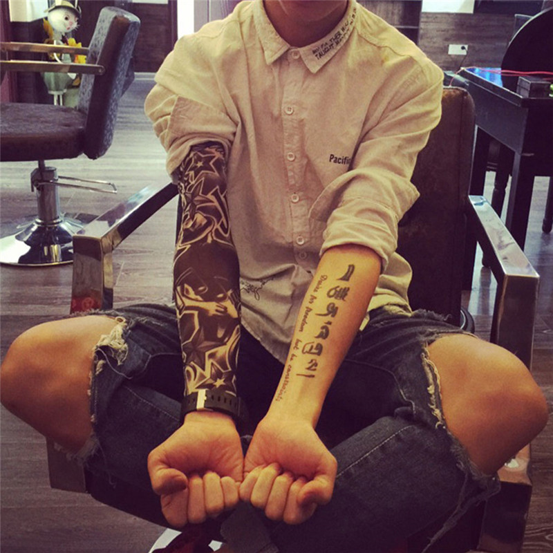 Fake%20Temporary%20Tattoo%20Sleeves%20Tattoos%20Full%20Long%20Slip%20On%20Tattoo%20Sleeve%20Kit%20Men%20Nylon%20Glove%20Tattoos%20black%20design%20-%20Image%203