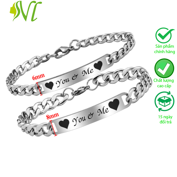 Lắc tay cặp đôi hoàn hảo không đen, dị ứng