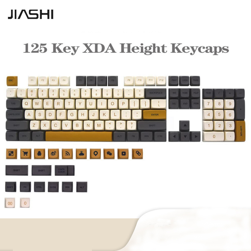 JIASHI Shimmer keycap XDA highly sublimated personalized keycap PBT material opaque mechanical keyboard cap complete set in box