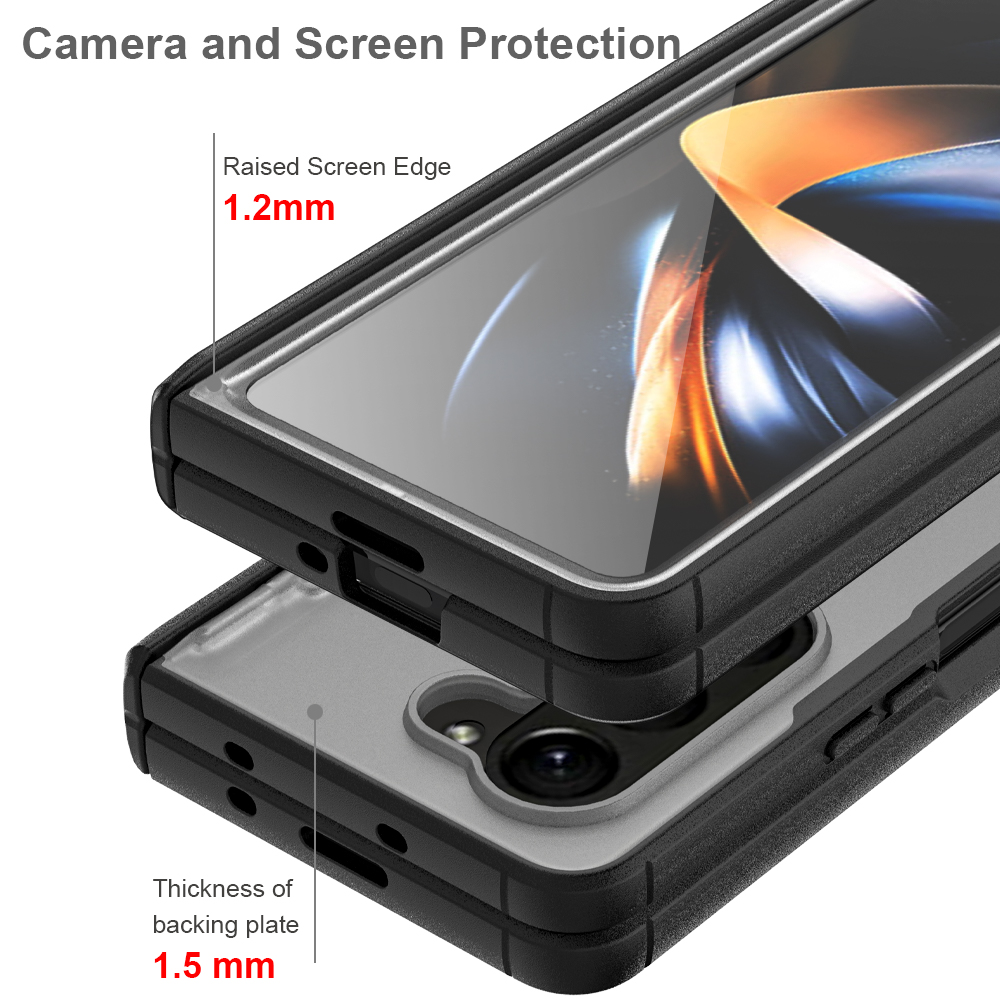 Acrylic TPU + PC Rõ Ràng Bản Lề Kết Nối Trường Hợp Đối Với Samsung Galaxy Z Fold5 Trường Hợp Chống Sốc Drop-Proof Chống-Vân Tay Điện thoại mờ Trường Hợp
