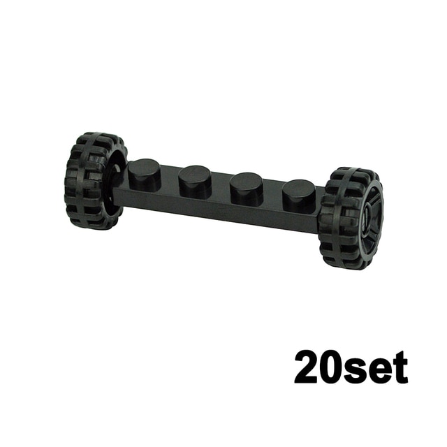 Wheel Axles Pack Car Tires DIY Models Shaft Plate Building Blocks Accessories Construction Toys For Kids Leduo for Children