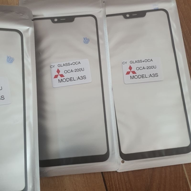 Kính ép liền keo Oppo A3s hàng ép chuẩn