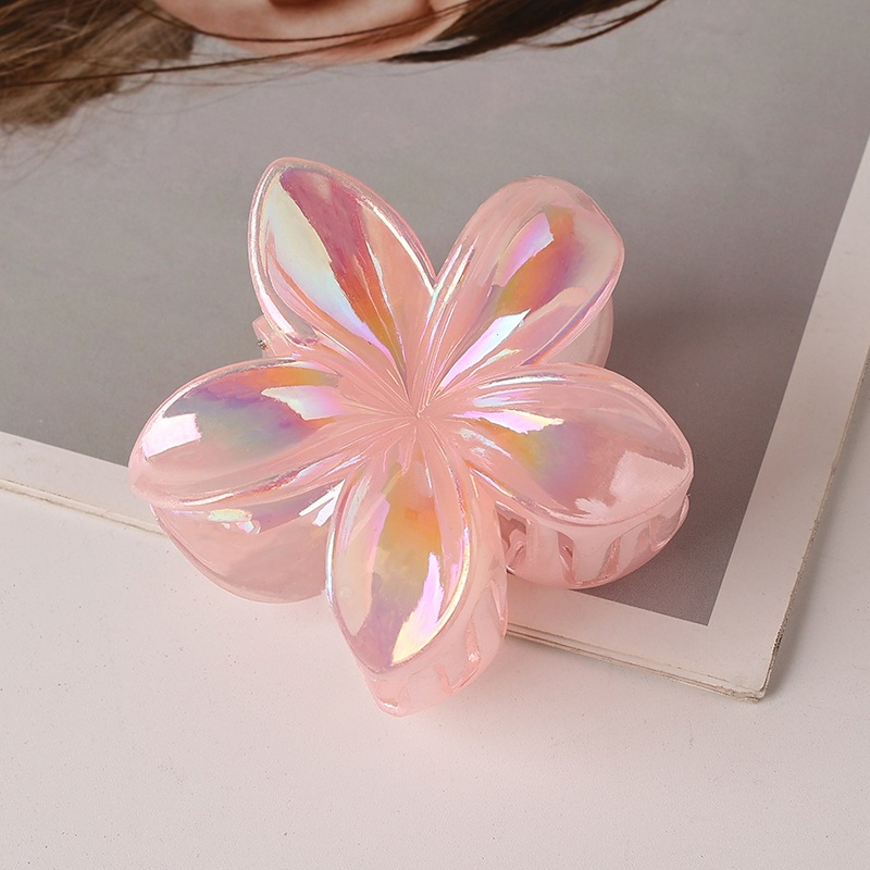 Kẹp Tóc Hoa Sứ Phiên Bản Màu Hologram Cao Cấp