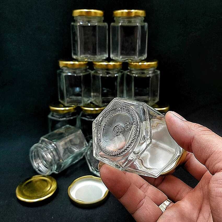 Hexagon pot 80ml – combo 10 pots/jars