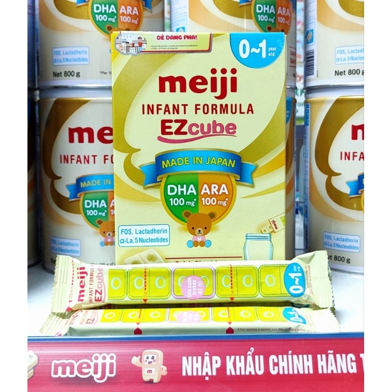 Sữa meiji thanh lẻ số 0/1 27g( Nhập khẩu chính hãng, date mới)