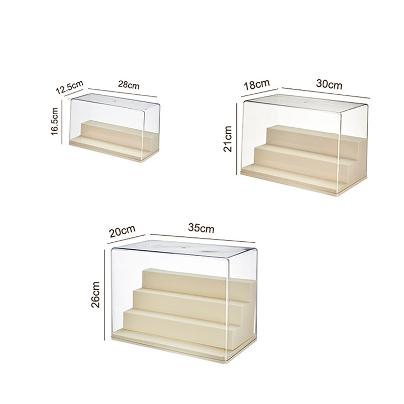 IMELON quả tặng miễn phí TOÀN CỬA HÀNG hộp nhựa trong suốt kệ decor bàn học Hộp mù gió kem hộp lưu trữ bảng trên cùng bụi bong bóng mart búp bê hiển thị trường hợp thang thủy triều chơi hình hiển thị đứng