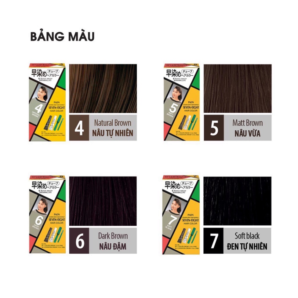 Chính hãng Thuốc Nhuộm Phủ Bạc Seven-Eight
