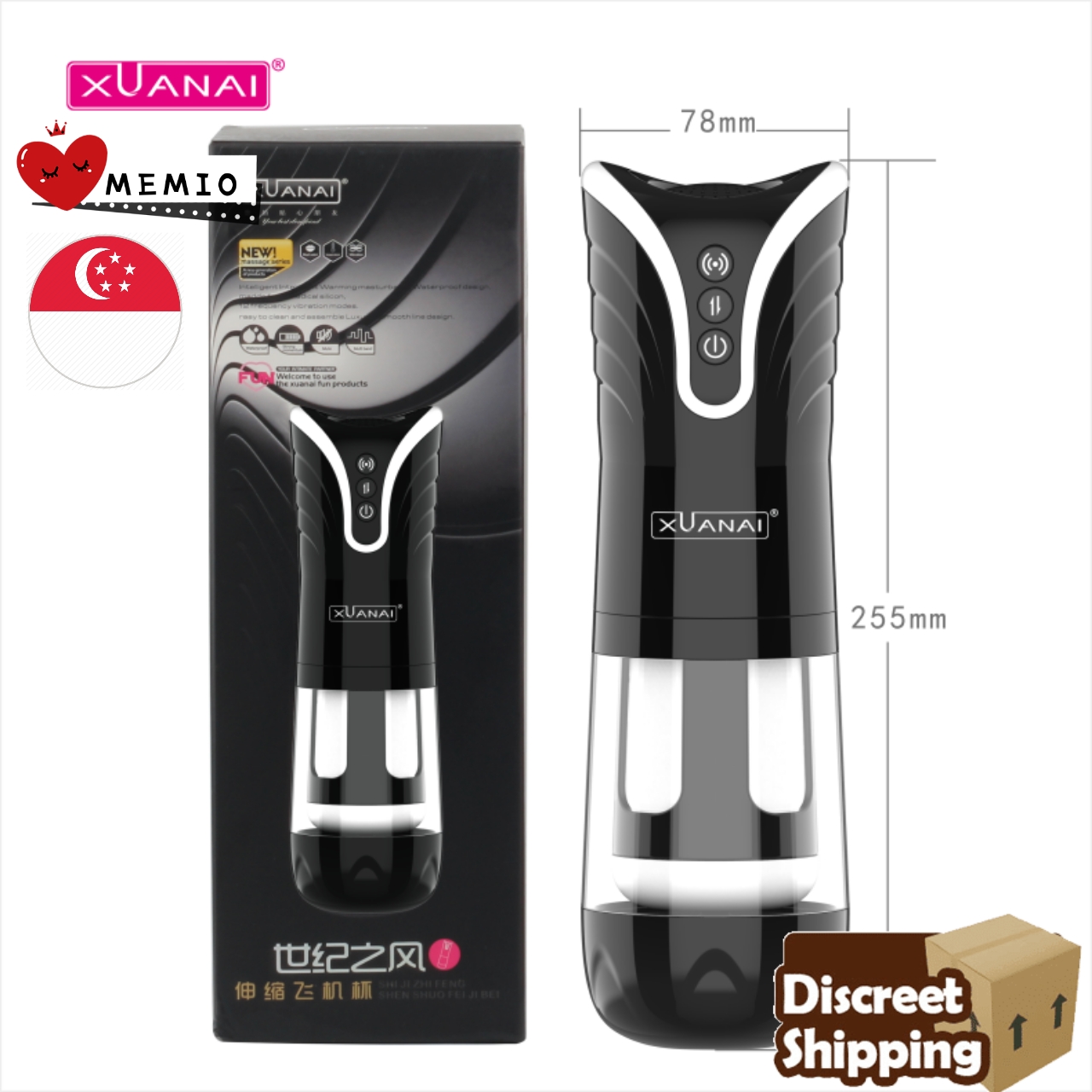 SG Seller) XuanAi Automatic Telescopic Male Masturbator Cup Intelligent  Voice Real Vagina Adult Masturbator Electric Climax Sex Toys for Men