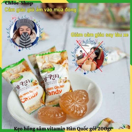 Kẹo quế, Kẹo Gừng Hàn Quốc 200g/bịch