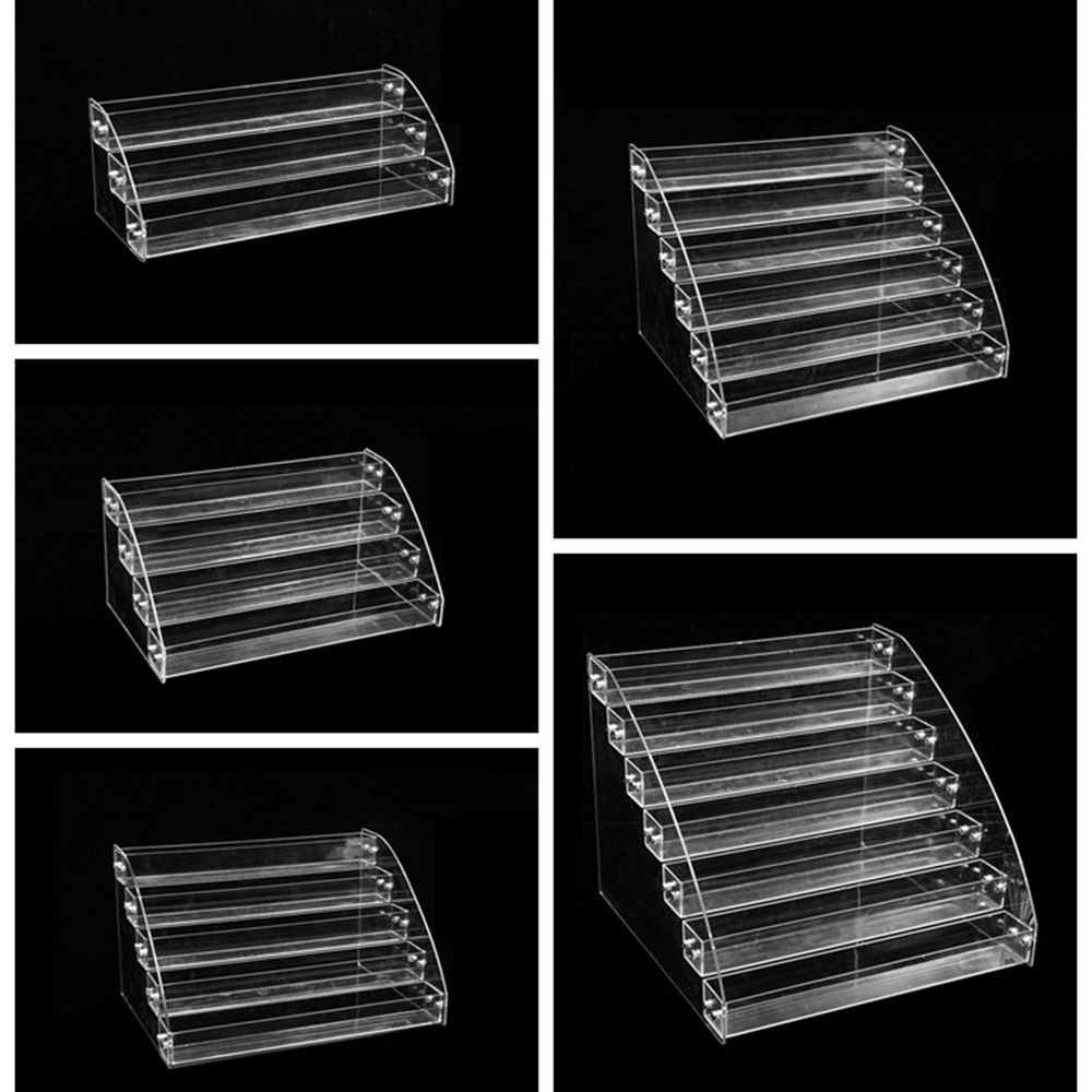 GUAIP 3/4/5/6/7 Layers Nail Polish Display Stand Acrylic Clear Collection Display Rack Durable Multi-layer Cosmetic Organizer Shelf Everyday Use