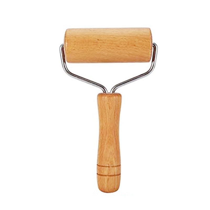 Small Rolling Pin, Wooden Dough Roller, Non-Stick Pizza Roller, Dough- Roller Set for Home Kitchen Baking Cooking Durable Easy to Use