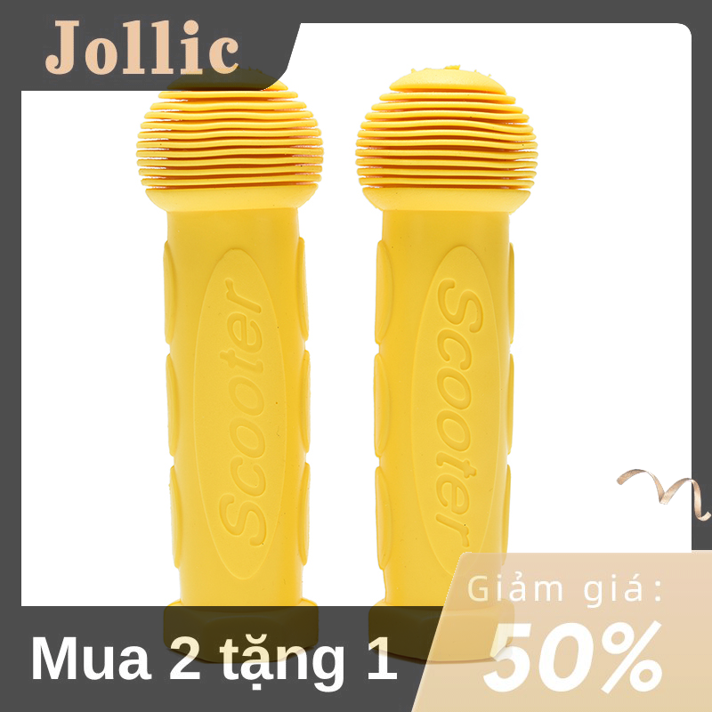Jollic 1 Cặp Tay nắm tay lái xe trượt ván bằng cao su Tay Nắm Xe đạp trẻ em