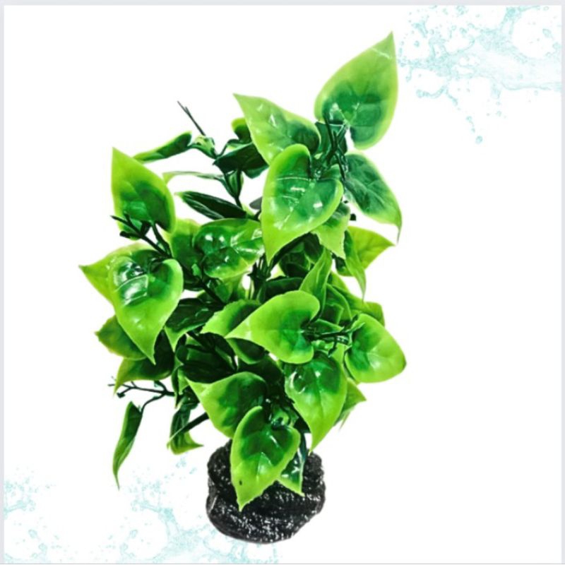 Hiasan Dekorasi Aquarium Ornamen TANAMAN PLASTIK 20CM
