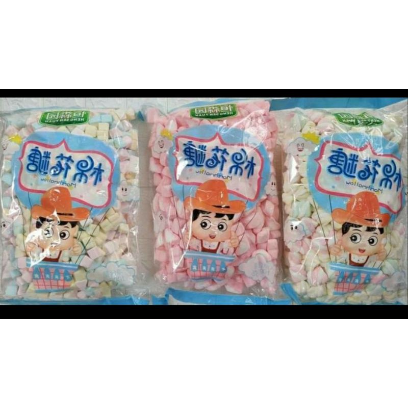 kẹo bông mashmalw 1kg mix nhiều màu