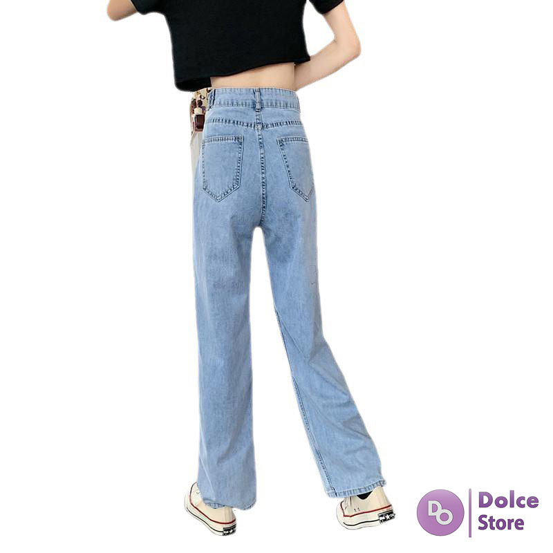 Quần Jean nữ cạp cao phong cách Hàn Quốc DOLCE