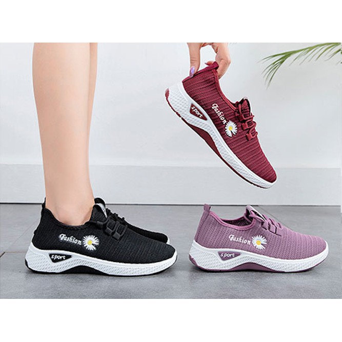 [SIÊU SALE TẤT NIÊN] [FREESHIP + VOUCHER] Giày Thể Thao Nữ Thấp Cổ Họa Tiết Hoa Cúc