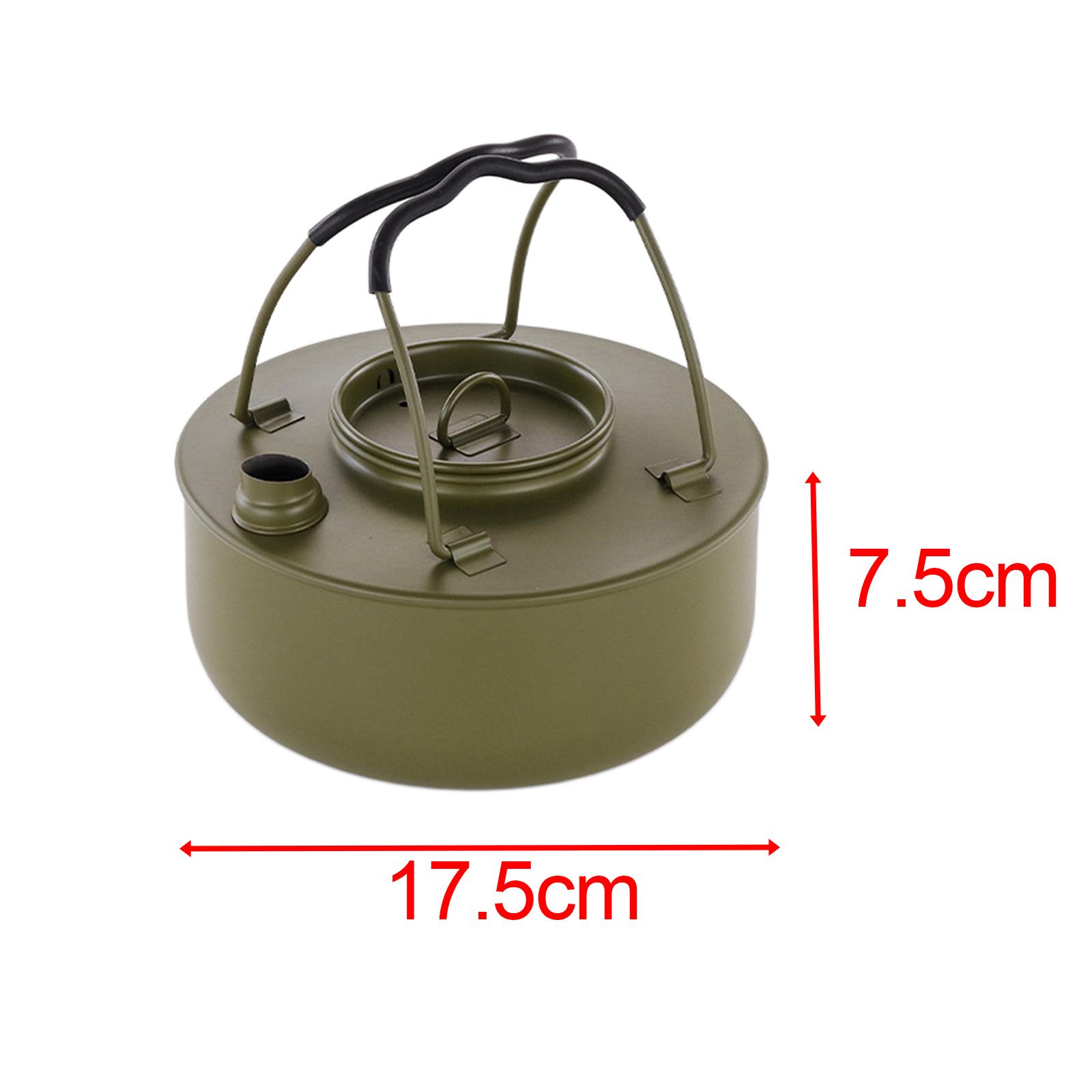 1.5L Camping Tea Kettle, Campfire Kettle Teapot for Camping Picnic Backpacking Outdoor, Size: 17.5cmx7.5cm, Other