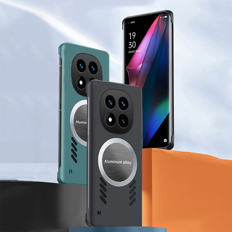 Phone case For Redmi Note 14 Pro+ Back cover Thin Frameless Case Clear Matte Rimless Adsorb Ring Holder Radiating Cover For Redmi Note 14 Pro Cover cases. 