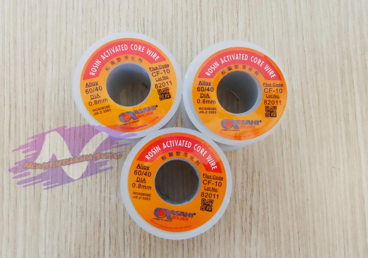 Thiếc hàn Asahi 0.8mm, 200g ( chì hàn Singapore asahi)