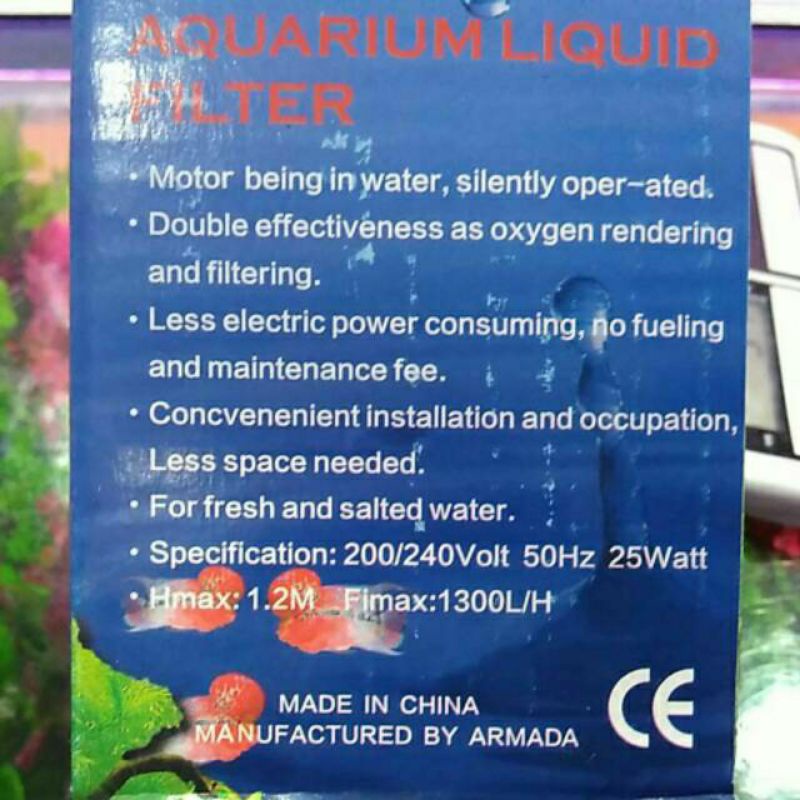 Submersible pump Pompa Aquarium Armada AR 1600