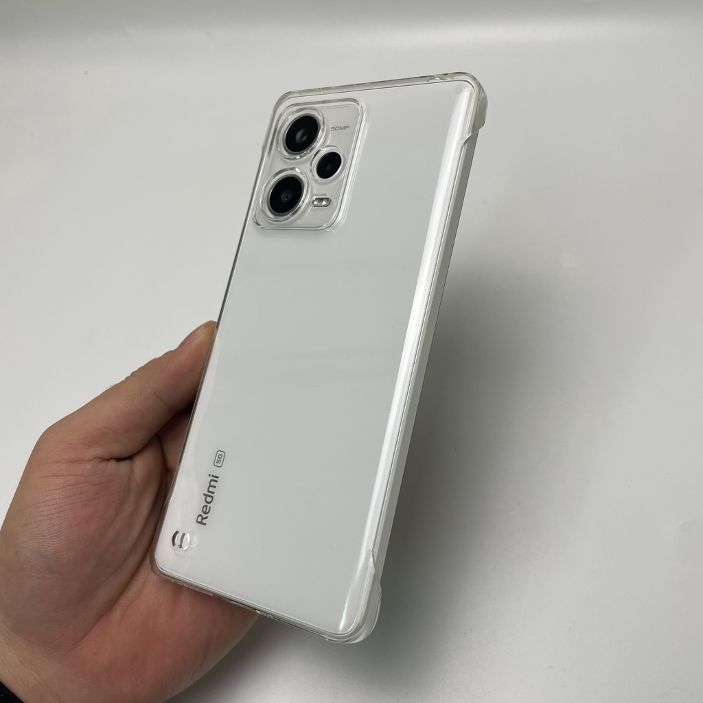 Ốp lưng không viền Redmi Note 13 / Note 13 Pro / Note 12 / Note 12 Pro / Note 12 Turbo / Note 12 5G, nhựa pc trong suốt
