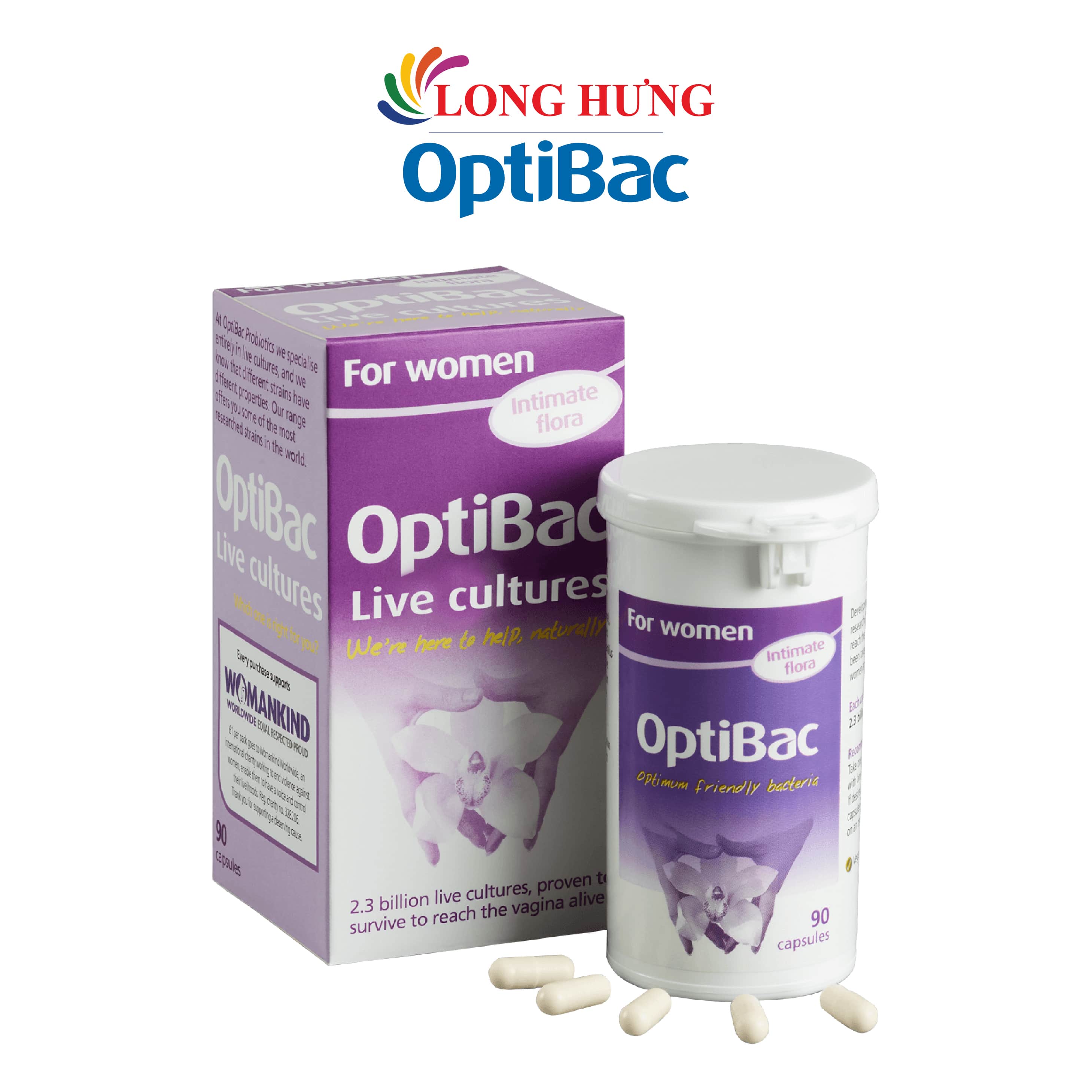 Men vi sinh dành cho phụ nữ OptiBac Probiotics For Women ngăn ngừa viêm