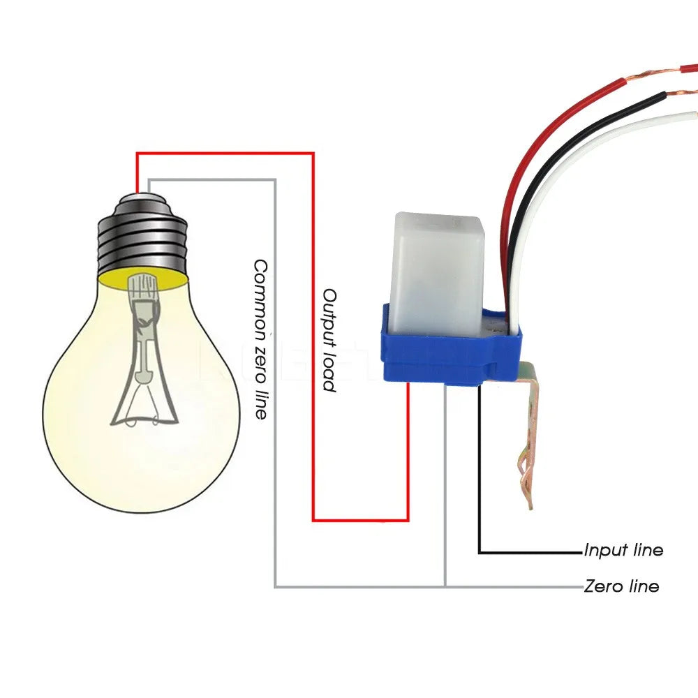 Photocell Automatic Light Control Sun Switch LDR  AS-10-220 Day Night Sensor Switch. 
