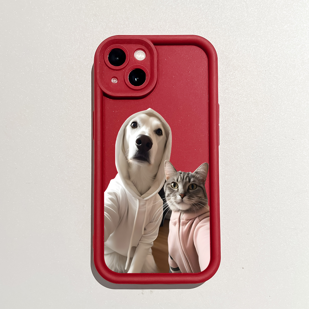 ZCSIBORUI for Vivo S1 Pro Back Cover Cool Hoodie Cats Dogs Group Photo Pattern Soft Camera Protection Rubber Square Ladder Phone Case. 