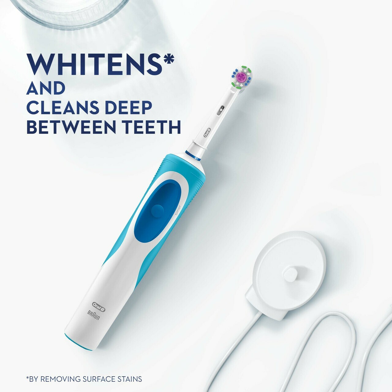 Bàn chải đánh răng điện Oral-B Vitality Plus 2 đầu Pro White