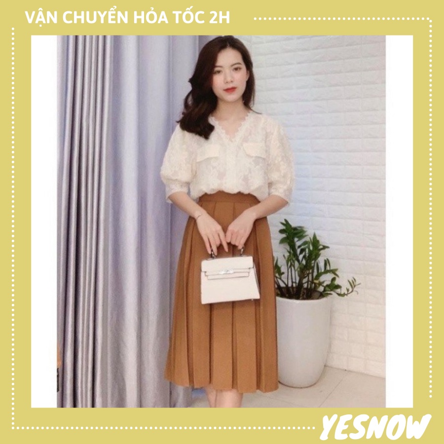 chân váy xếp ly dáng dài hàng đẹp nhiều màu #Siêu Xinh | Shopee Việt Nam