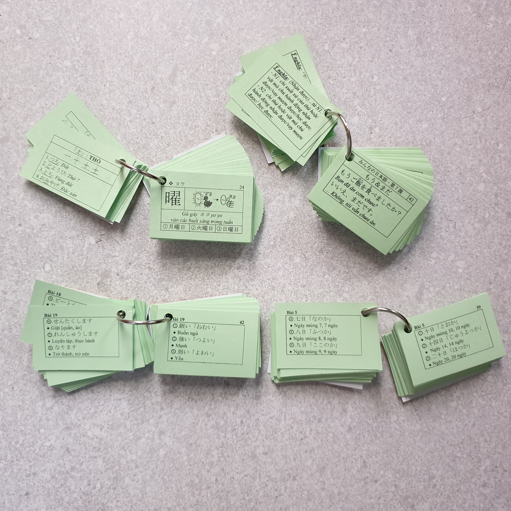 BỘ FLASHCARD N5 - THẺ HỌC TIẾNG NHẬT - 4 XẤP BẢN MỚI