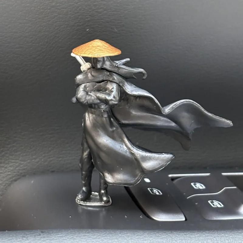 1/4PCS Resin Mini Figures Model Ancient Ninja Samurai Warrior Modeling Car Decoration Ornaments