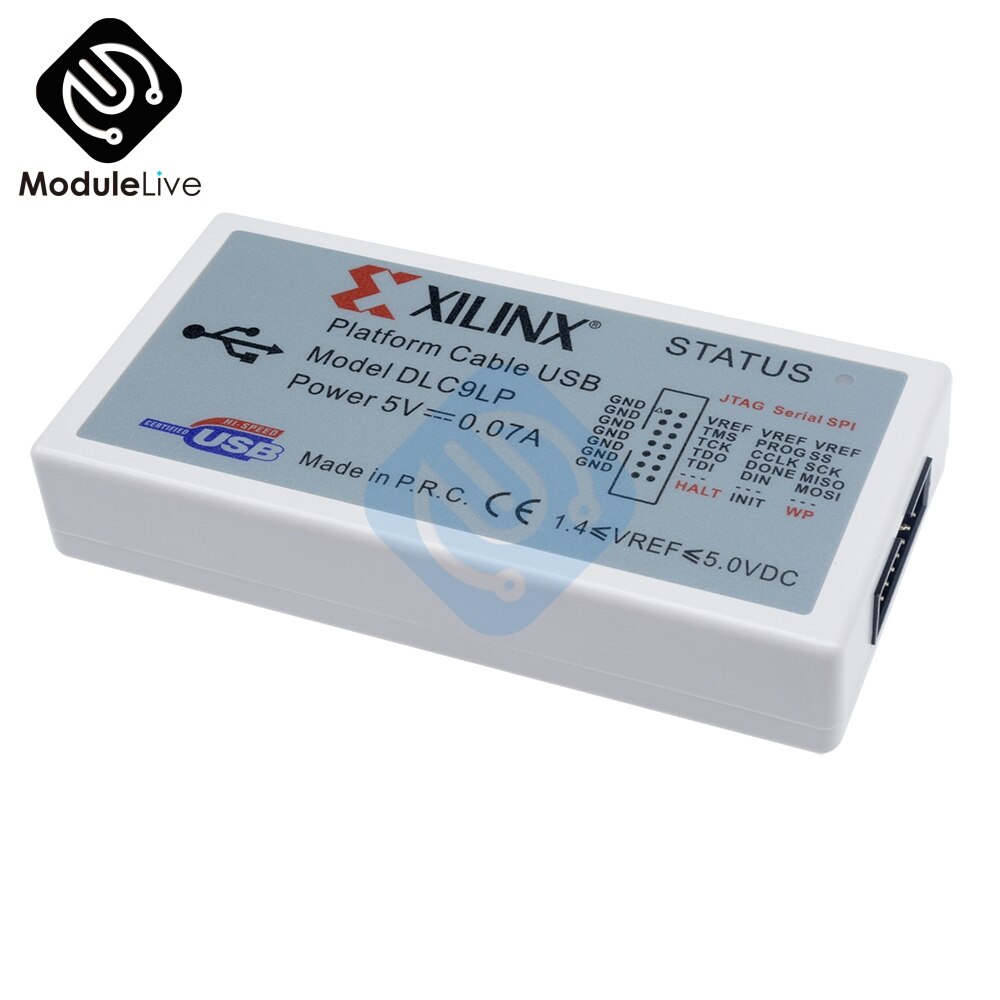1set Xilinx Platform Usb Download Cable Jtag Programmer Fpga Cpld C-mod Xc2c64a Lvttl Lvcmos 3.3v 2.5v 1.8v 1.5v Jtag Spi Impact