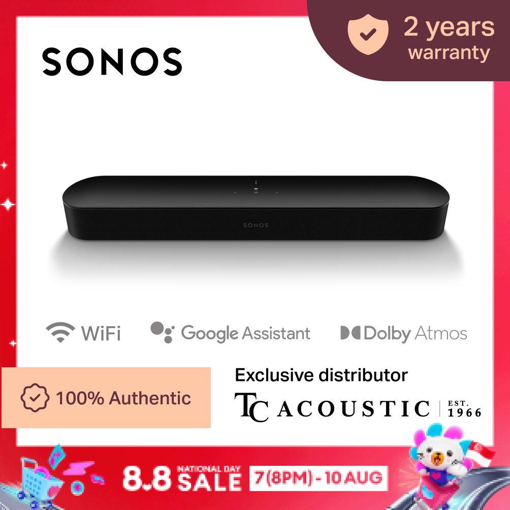 Sonos Beam Gen 2 Soundbar With Dolby Atmos For Your Smart TV Sonos