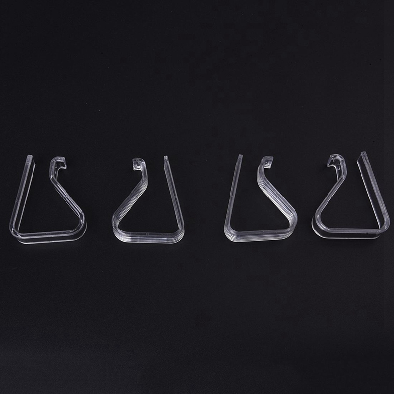12 Pcs Home Party Clear Plastic 20mm-35mm Desk Table Cloth Clips