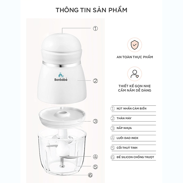 [Freeship] Máy Xay Ăn Dặm Đa Năng BONBÉBÉ BB-03