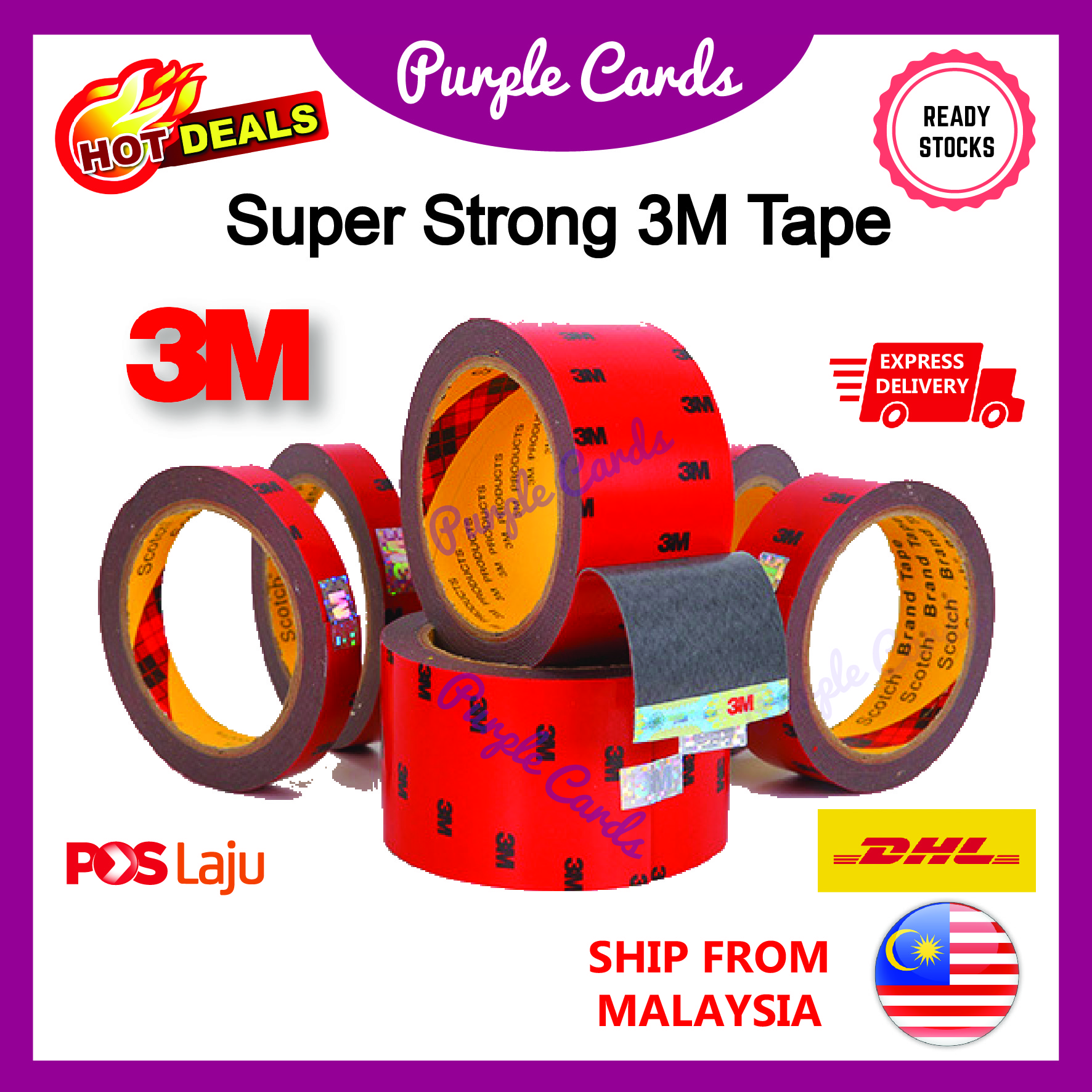 3M Scotch CP5108 Super Strong Water Proof Heavy Duty Double Sided Tape