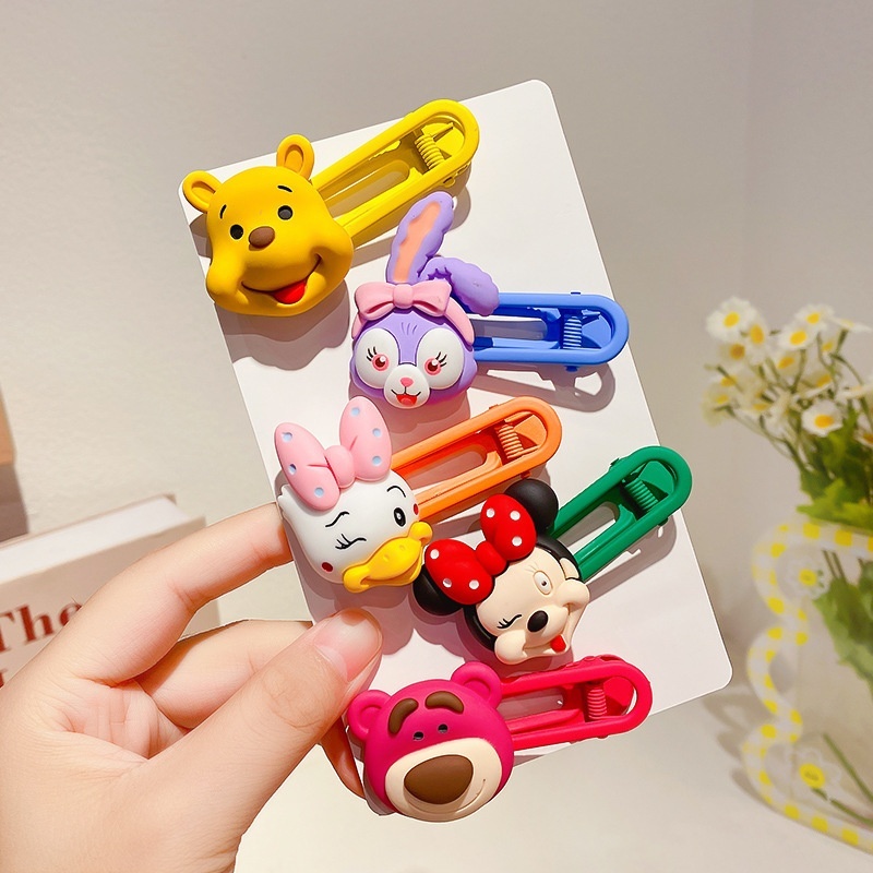 Set 5 kẹp tóc mái nhiều màu cho bé - 5 kẹp tóc phong cách hàn quốc