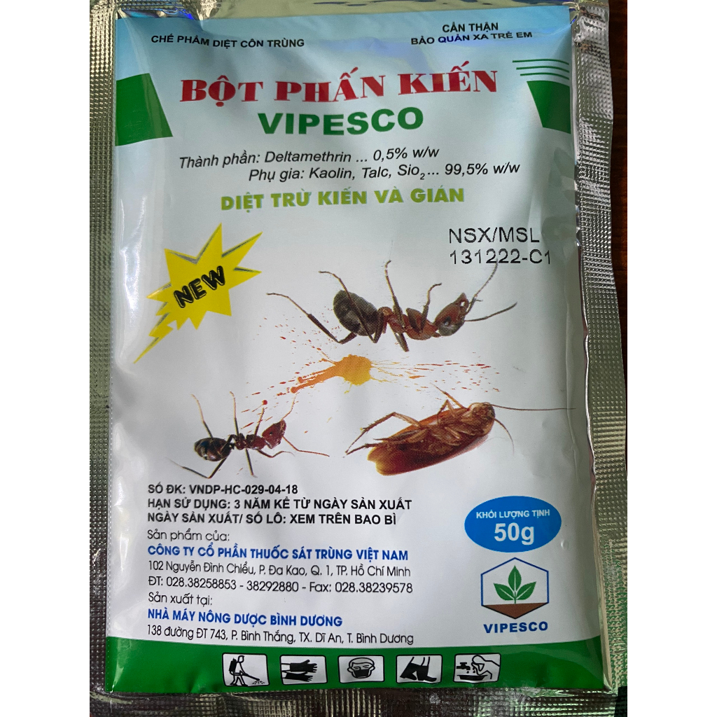 Chế phẩm diệt côn trùng Bột phấn kiến Vipesco