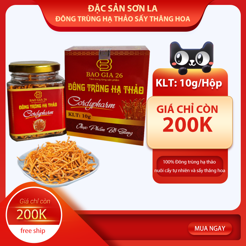[10g] Đông trùng hạ thảo sấy thăng hoa (Theo đề tài cấp nhà nước)