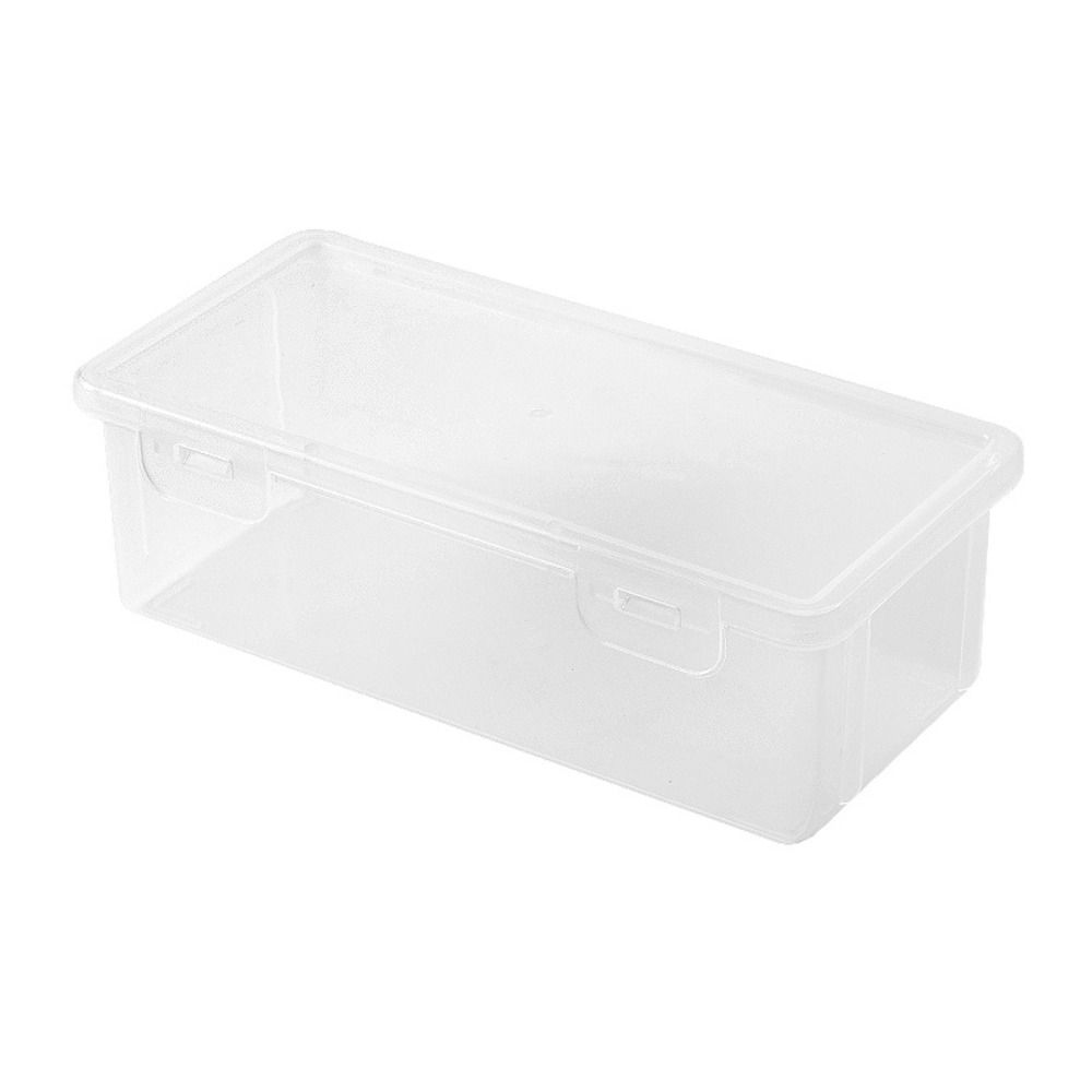 ICELUE Transparent Pencil Box With Buckled Waterproof Stationery Case Simple Plastic Desktop Storage Box School Supplies